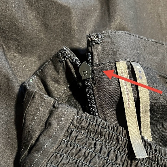 Anthropologie Cotton Poplin Strapless Midi Dress Black - Picture 13 of 14